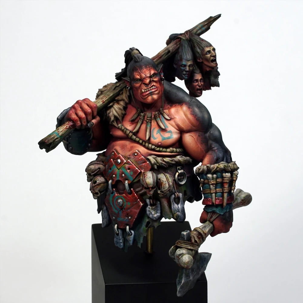 1/25 Orc Hunter, Resin Model Bust Kit, Fantasy Theme, Unassembled and Unpainted