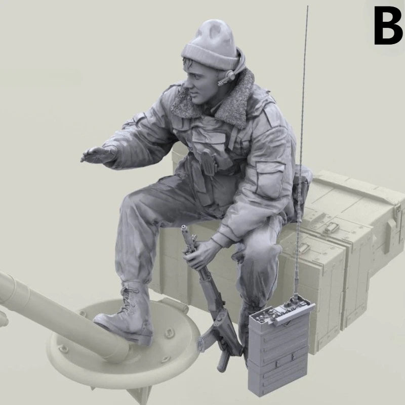1/16 Modern Russian Internal Troops Mortar Crew, 5 Figures, Resin Model Figure Kit, Unassembled and Unpainted