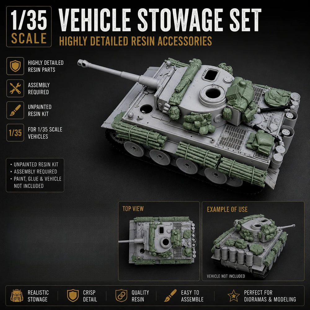 1/35 Modern Vehicle Stowage & Accessories, Resin Model Accessory Kit, Unpainted