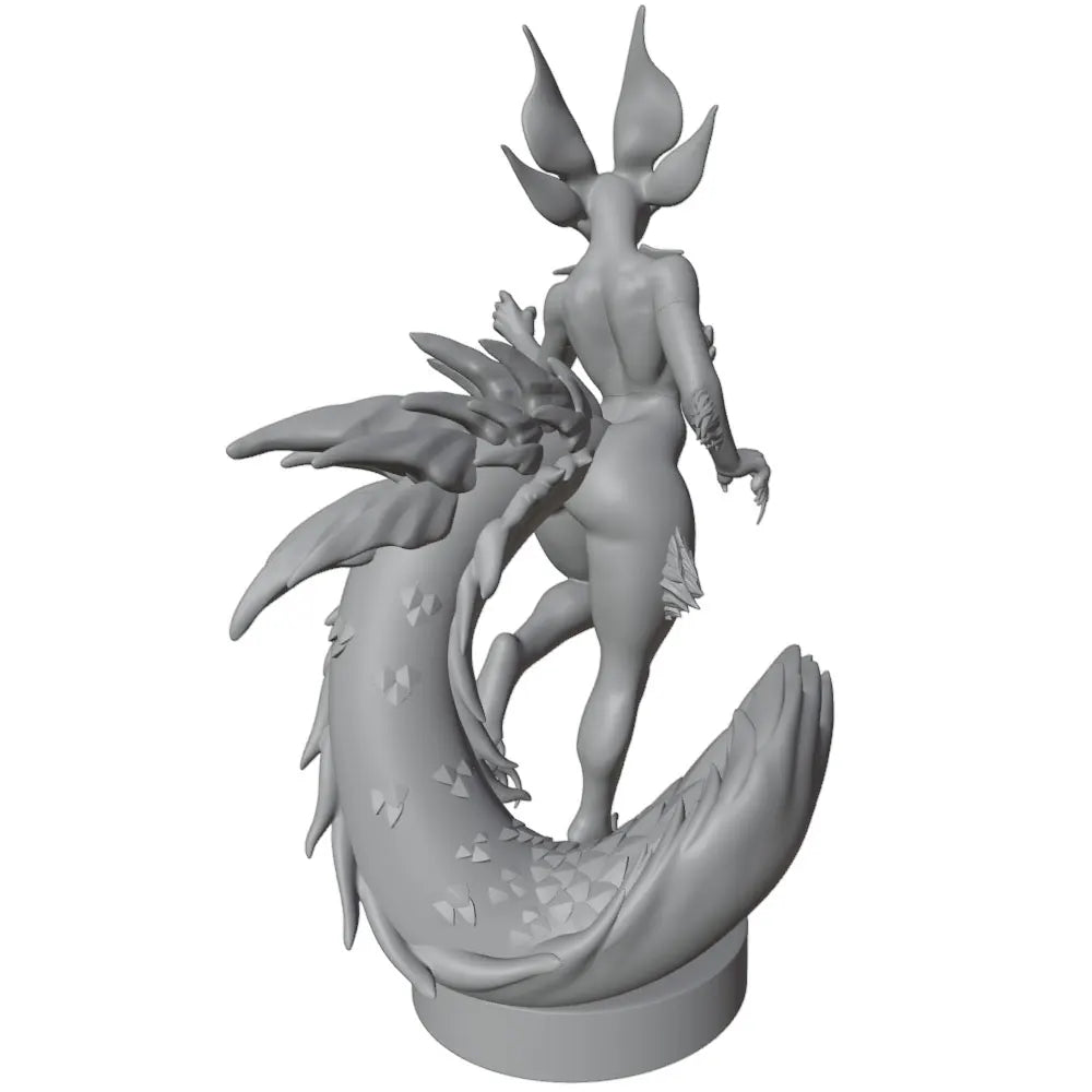 75mm Winged Demon with Spiral Horns, Resin Model Figure Kit, Fantasy Theme, Unassembled and Unpainted
