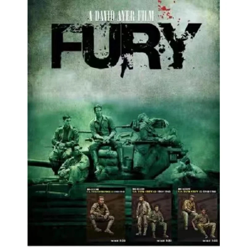 1/35 WWII US Army Combat Squad, 5 Figures, Resin Model Figure Kit, Unassembled and Unpainted