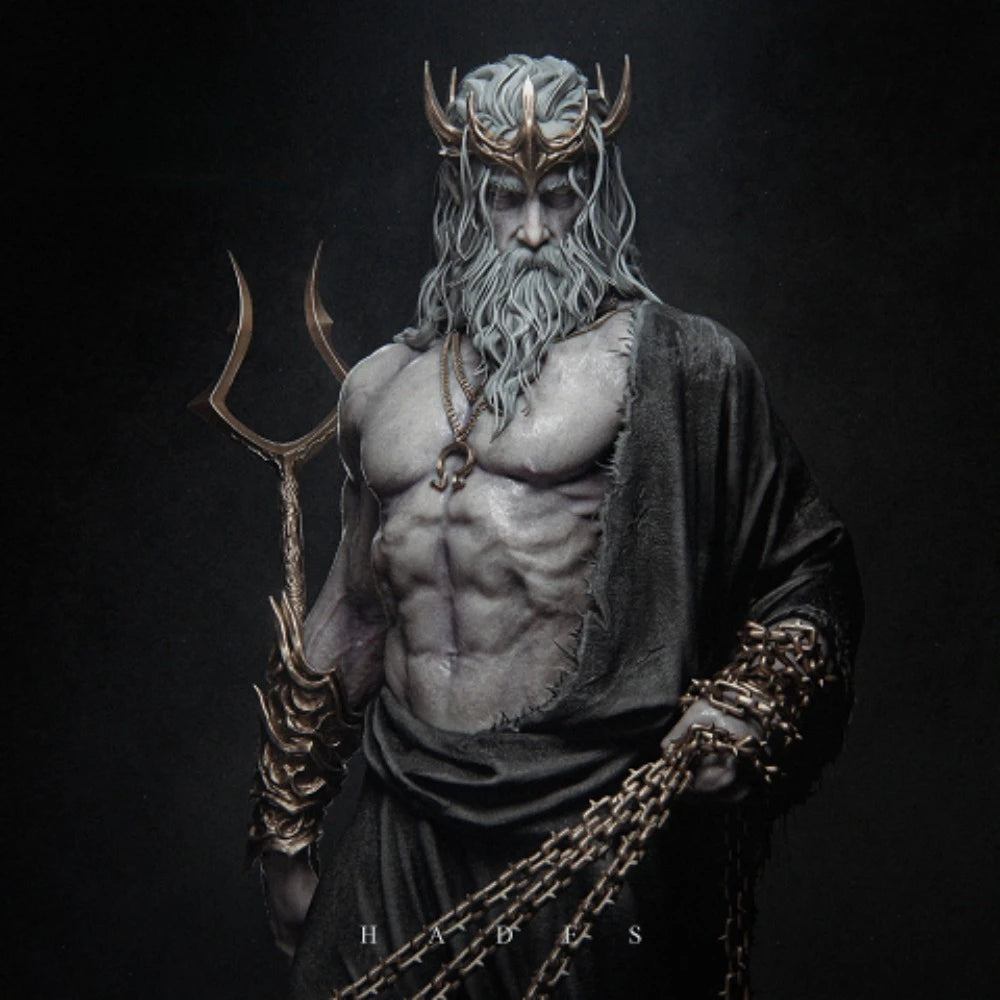 Ancient Hades & Hellhound Companions, 2 Figures, Resin Model Figure Kit, Unassembled and Unpainted