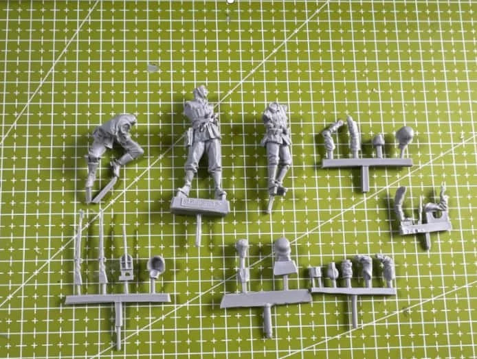 1/35 WWII German Soldiers Squad, 3 Figures, Resin Model Figure Kit, Unassembled and Unpainted