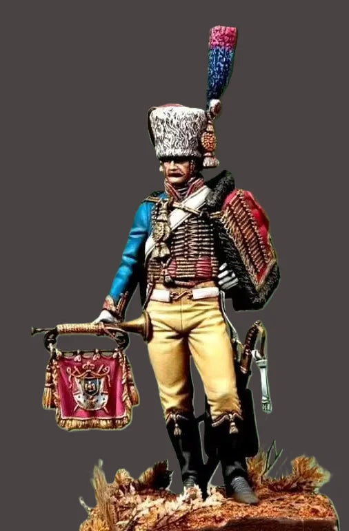 1/32 Napoleonic European Officer, Resin Model Bust Kit, Unassembled and Unpainted