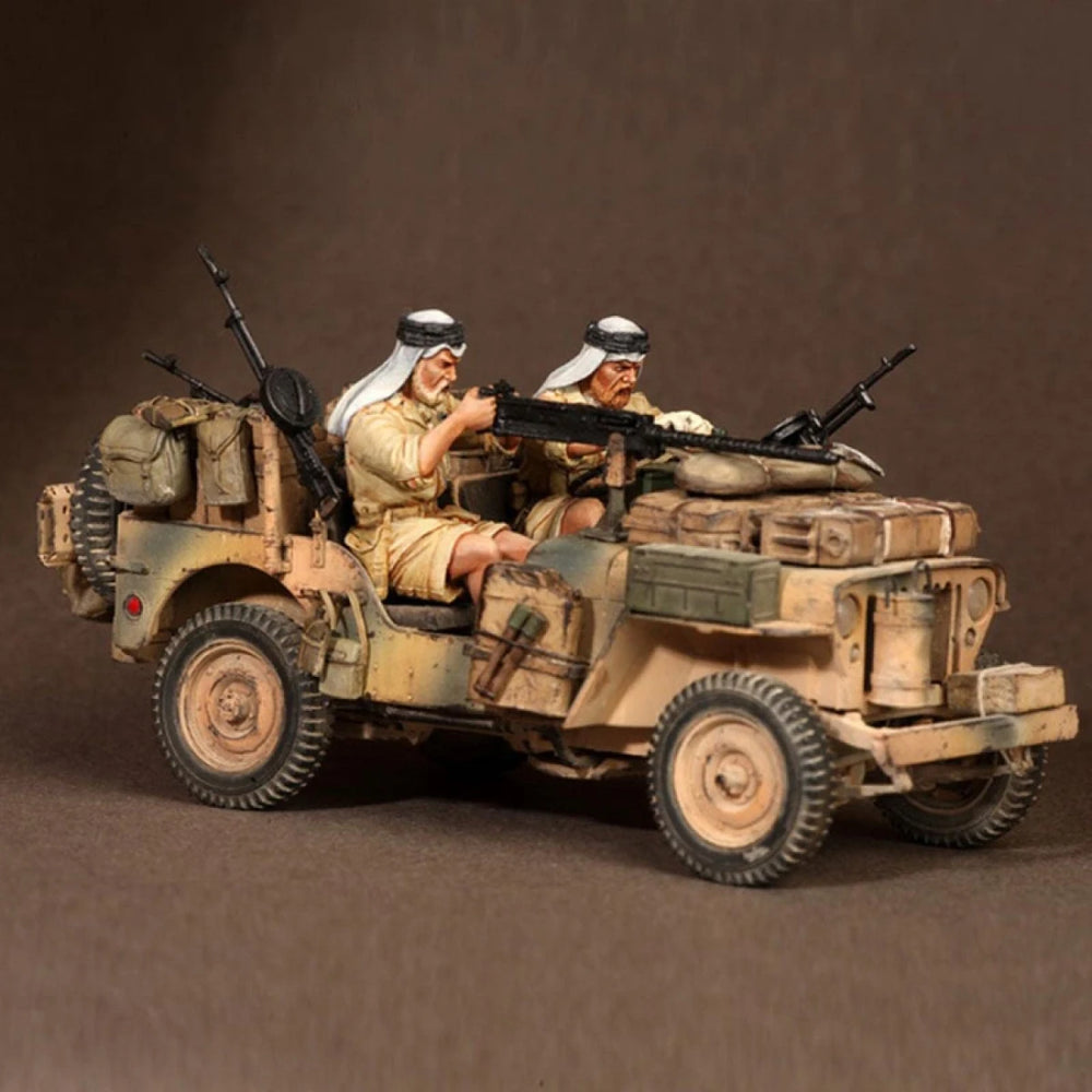 1/35 Modern Arab Military Vehicle Patrol, 6 Figures, Resin Model Vehicle Kit, Unassembled and Unpainted