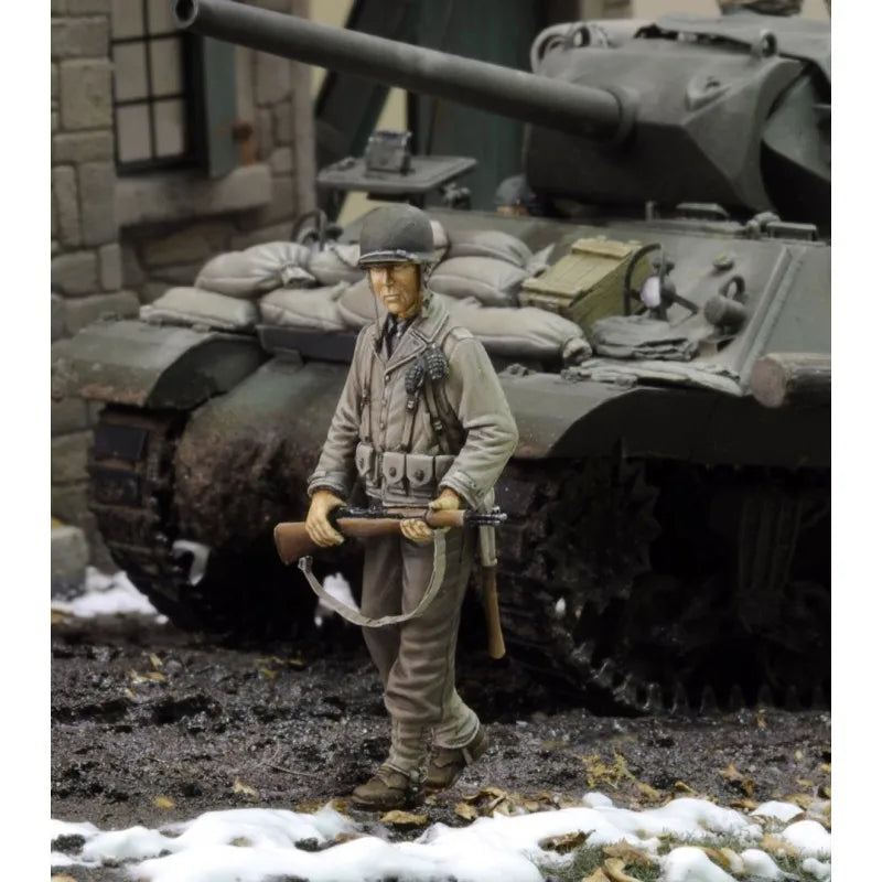 1/35 WWII US Infantry Rifleman, Resin Model Figure Kit, Unassembled and Unpainted