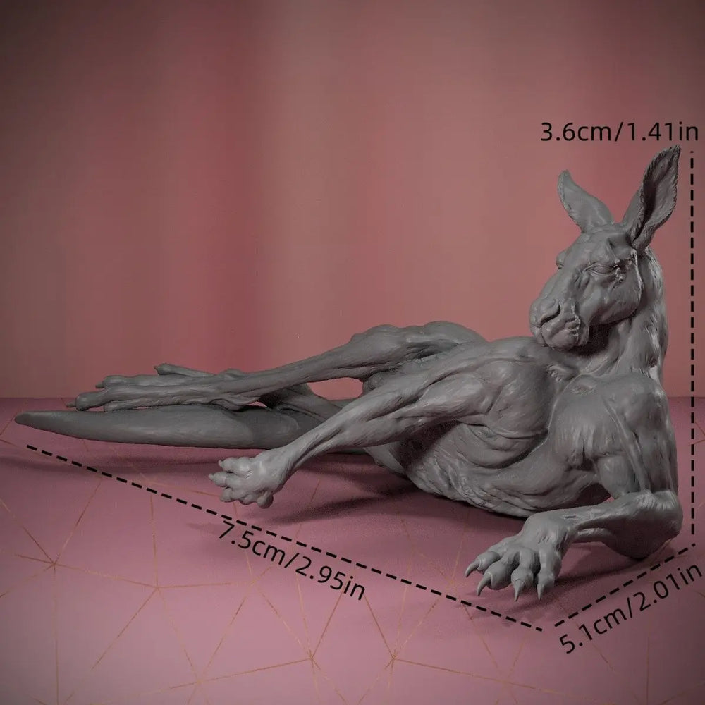 1/50 Red Kangaroo, 5 Figures, Resin Model Creature Kit, Wildlife Theme, Unassembled and Unpainted