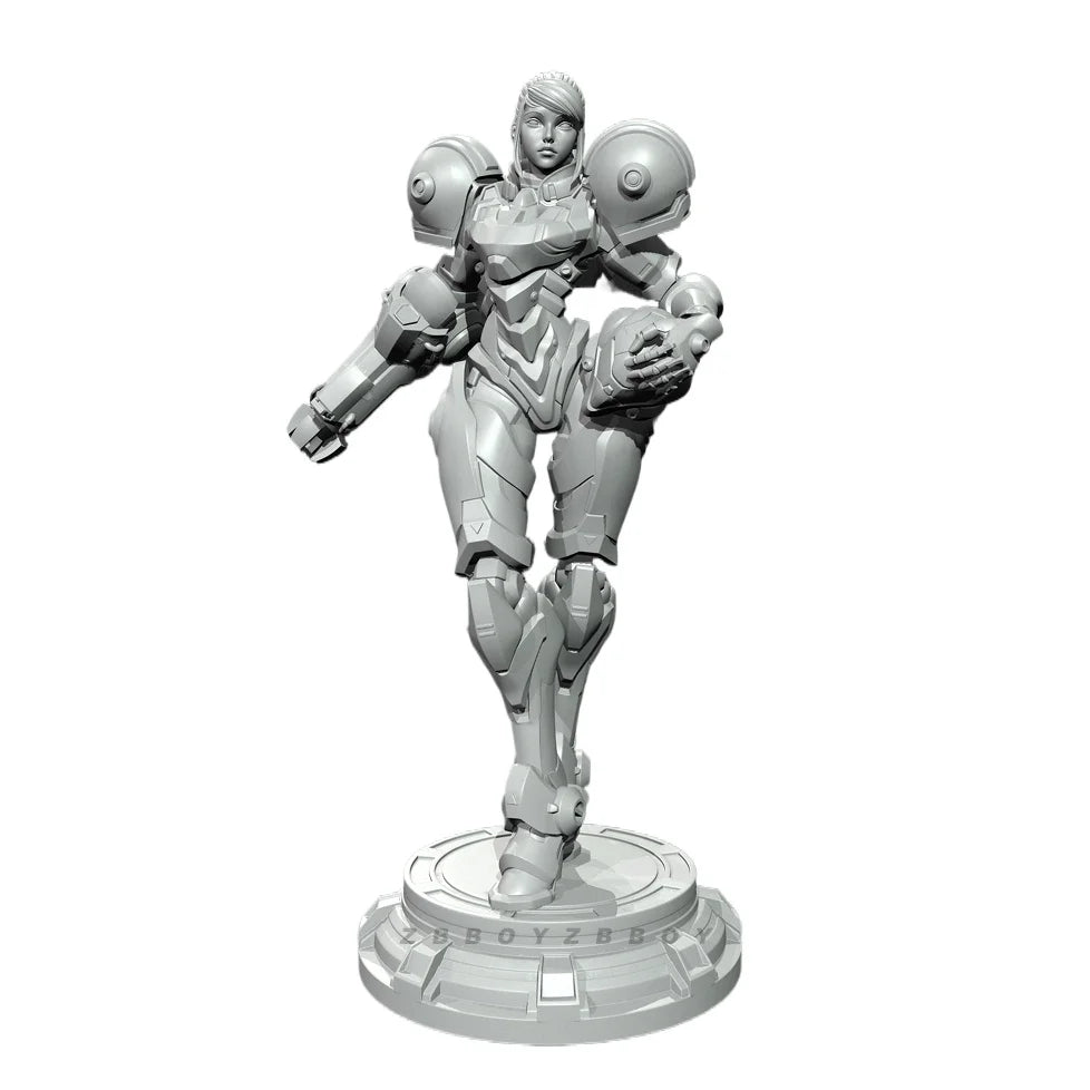 90mm Female Warrior, Resin Model Figure Kit, Sci-Fi Theme, Unassembled and Unpainted