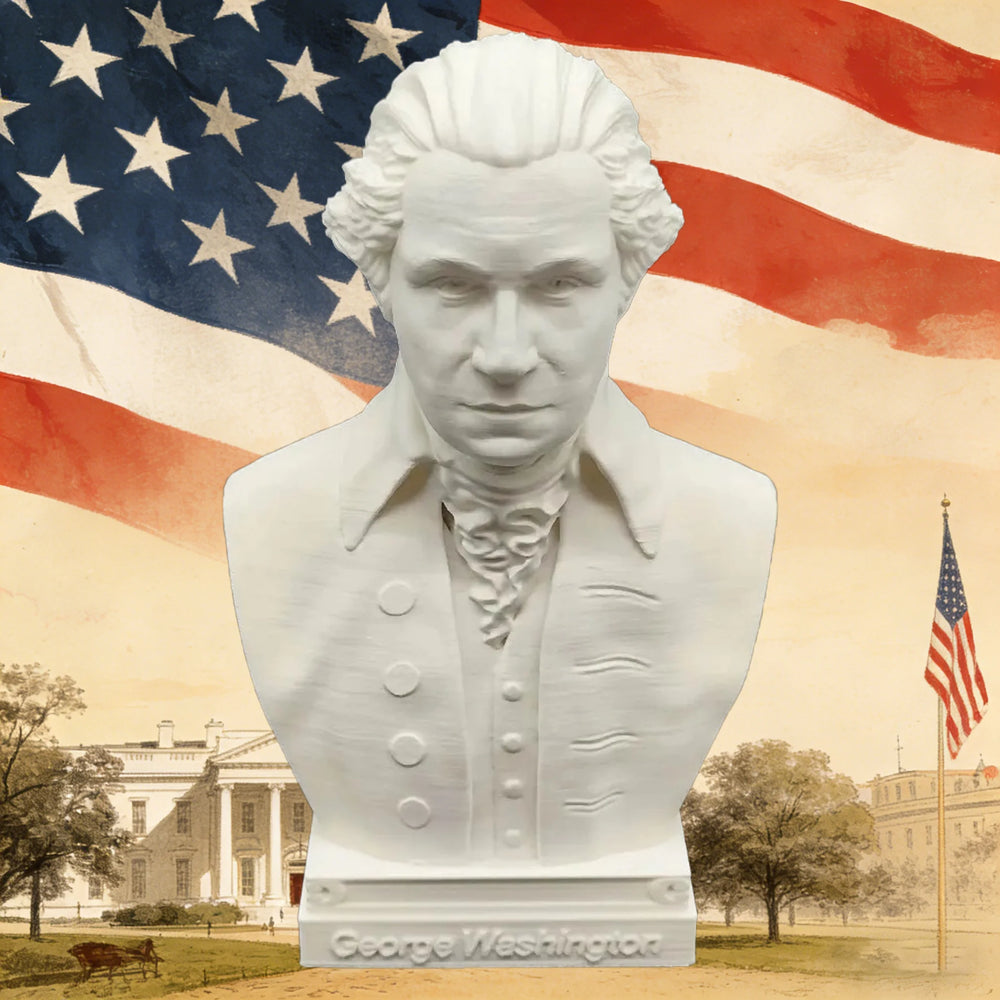 250mm US Presidents & Founding Fathers Busts, 5 Figures, Resin Model Bust Kit, Historical Theme, Unassembled and Unpainted