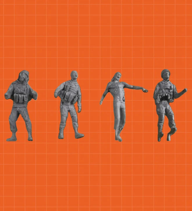 1/35 Modern Tactical Soldiers Set, 4 Figures, Resin Model Figure Kit, Unassembled and Unpainted