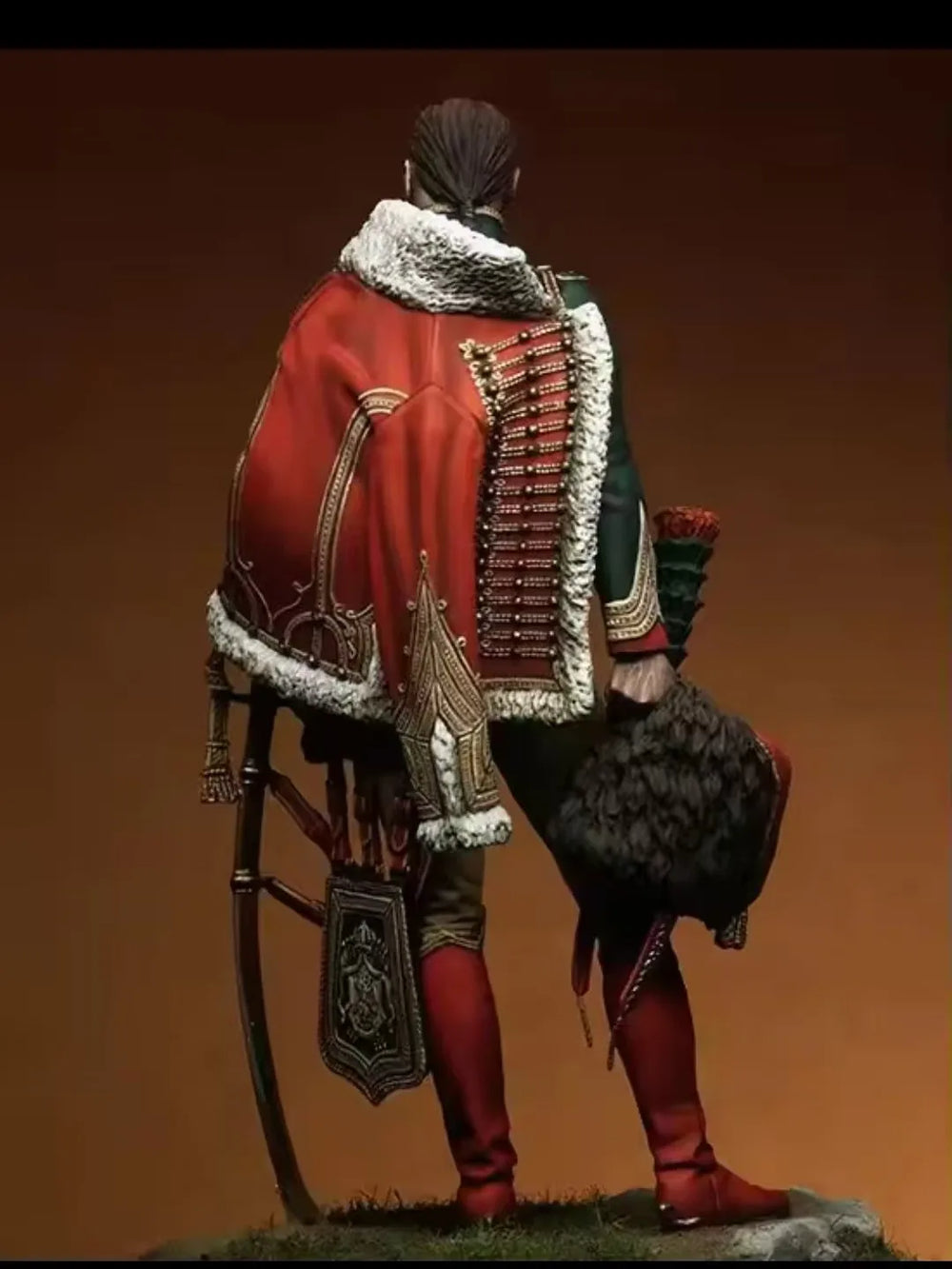 90mm Napoleonic Imperial Guard Officer, Resin Model Figure Kit, Unassembled and Unpainted