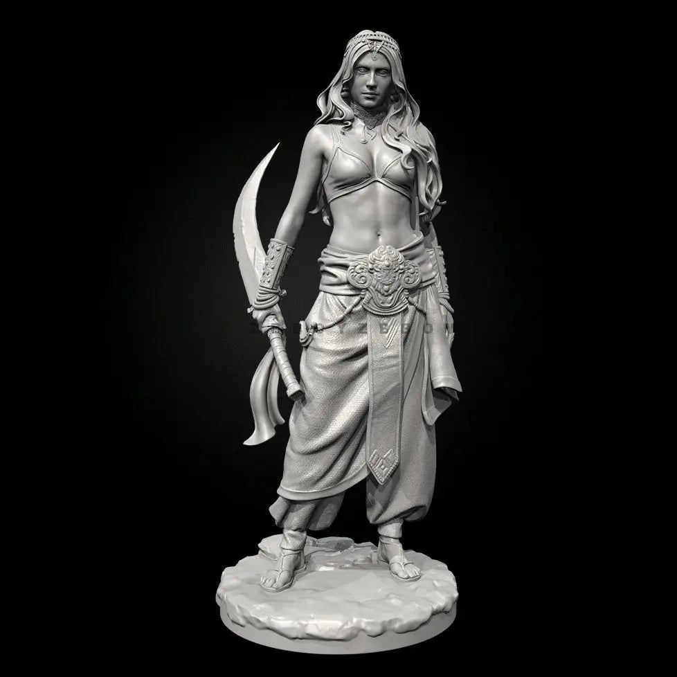 75mm Persian Female Swordsman, Resin Model Figure Kit, Fantasy Theme, Unassembled and Unpainted