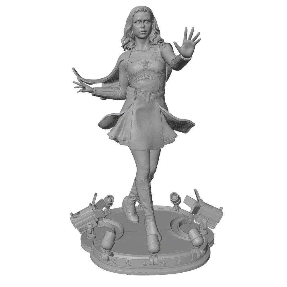 75mm Female Character Ornate Base, Resin Model Figure Kit, Fantasy Theme, Unassembled and Unpainted