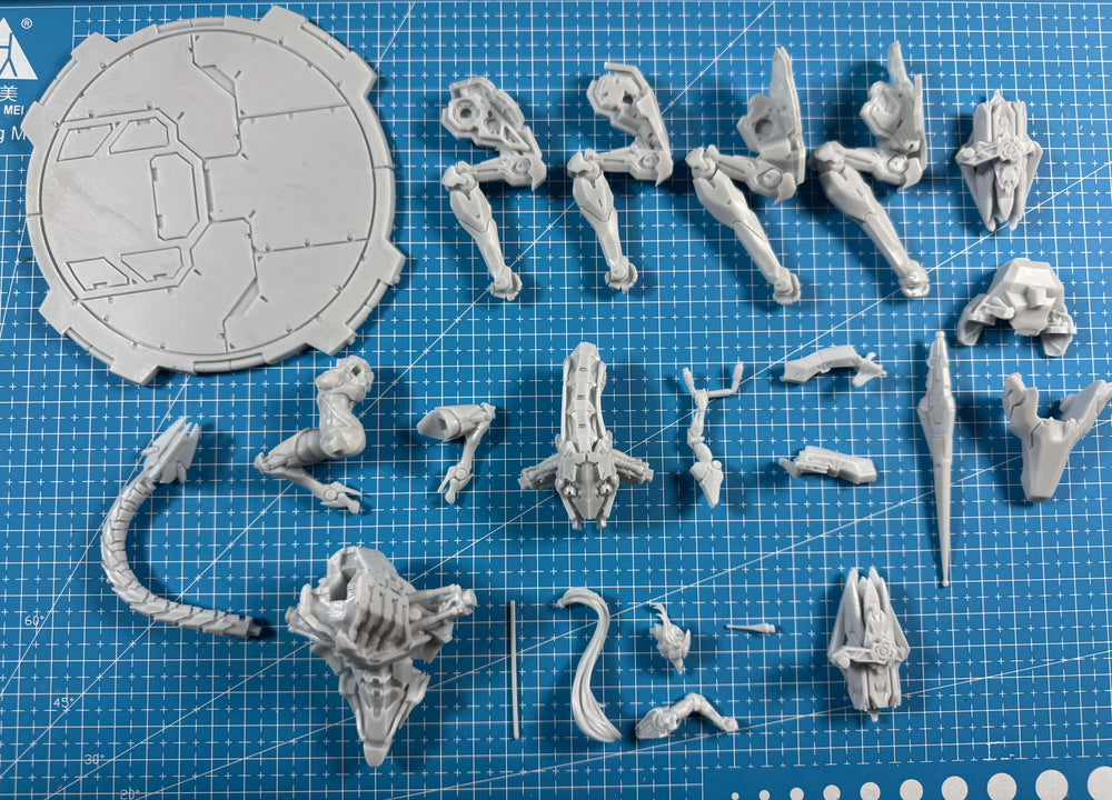 80mm Mecha Knight Guard, Resin Model Figure Kit, Sci-Fi Theme, Unassembled and Unpainted