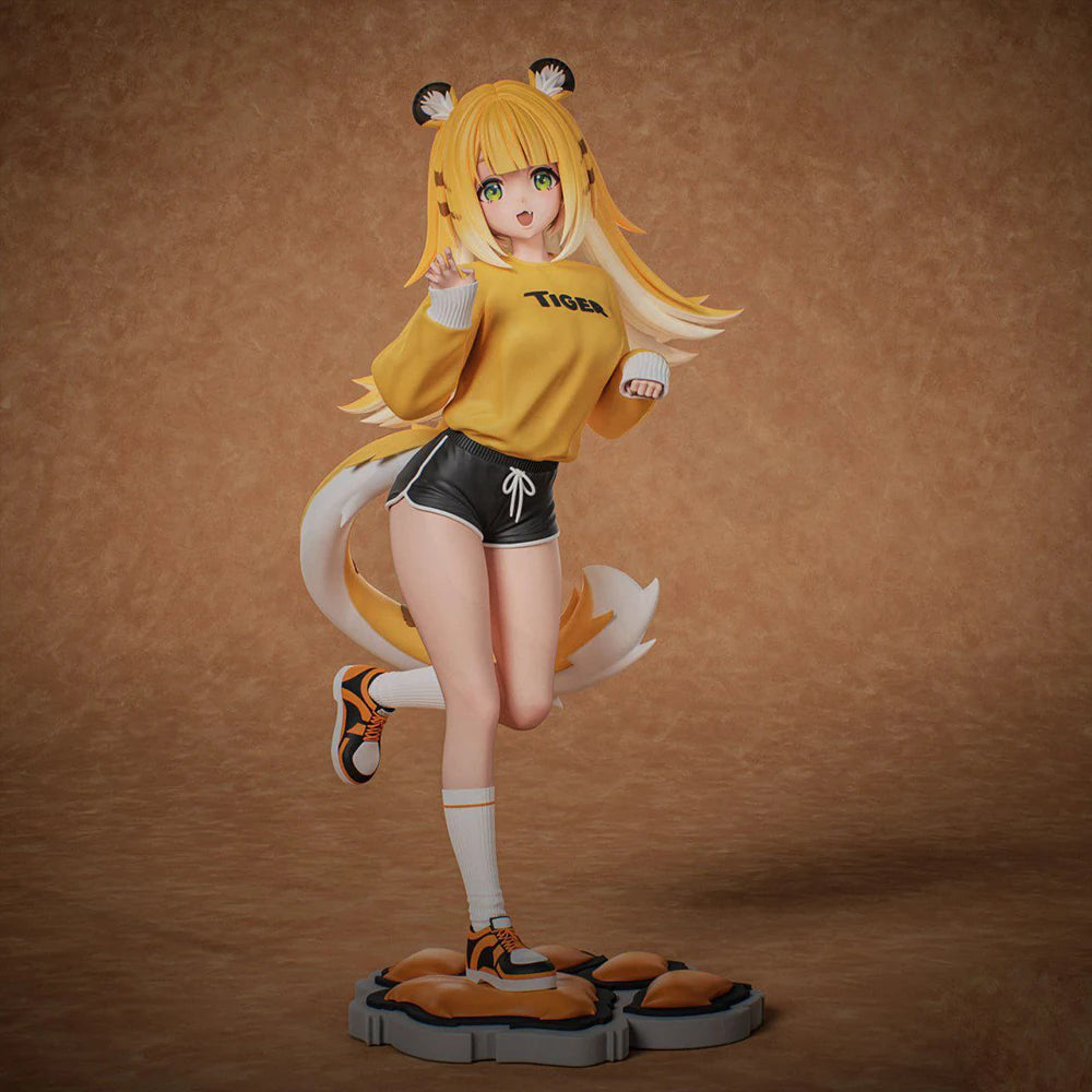 1/24 Cat Girl Kneeling with Tail, Resin Model Figure Kit, Anime Theme, Unassembled and Unpainted