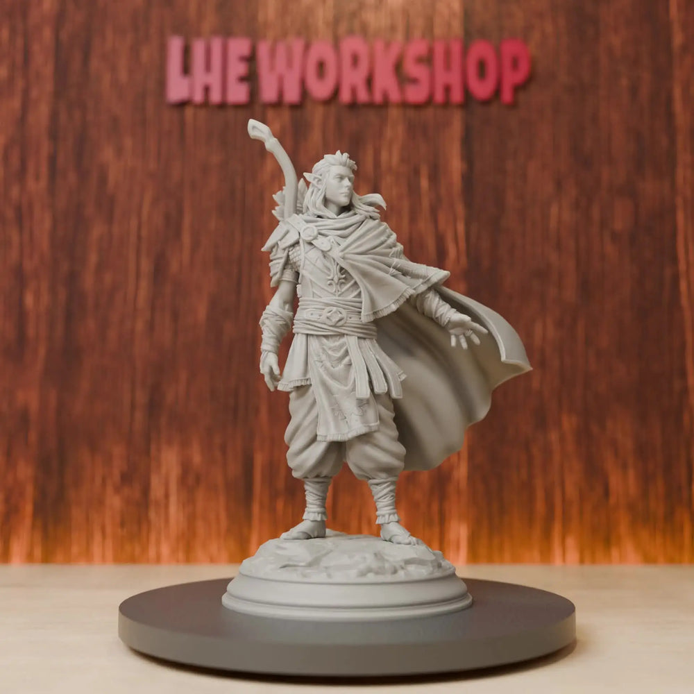 75mm Medieval Sun Elf Ranger, Resin Model Figure Kit, Unassembled and Unpainted