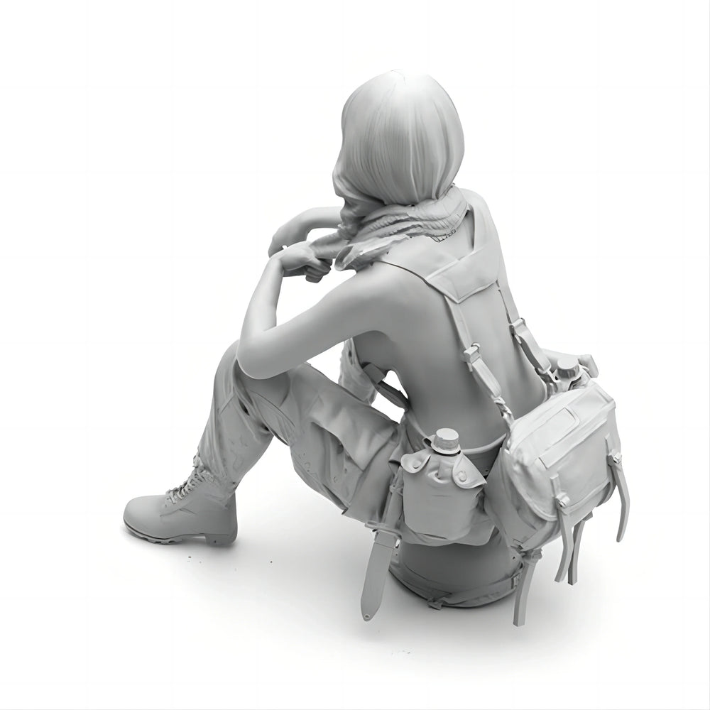 1/24 Modern Female Tactical Operator, Resin Model Figure Kit, Unassembled and Unpainted