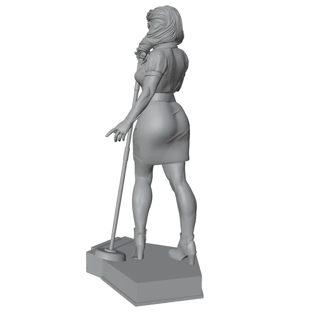75mm Singing Girl, Resin Model Figure Kit, Fantasy Theme, Unassembled and Unpainted