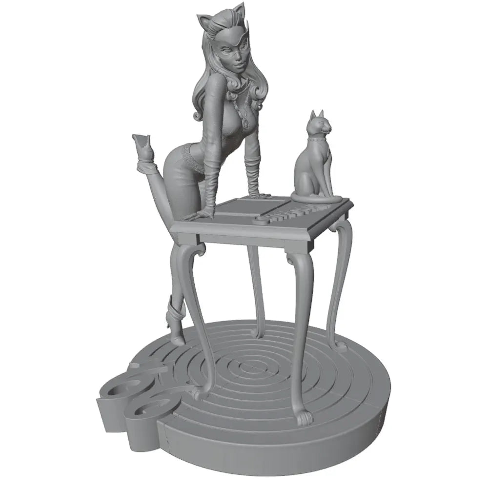 1/24 Cat-Girl, Resin Model Diorama Kit, Unassembled and Unpainted