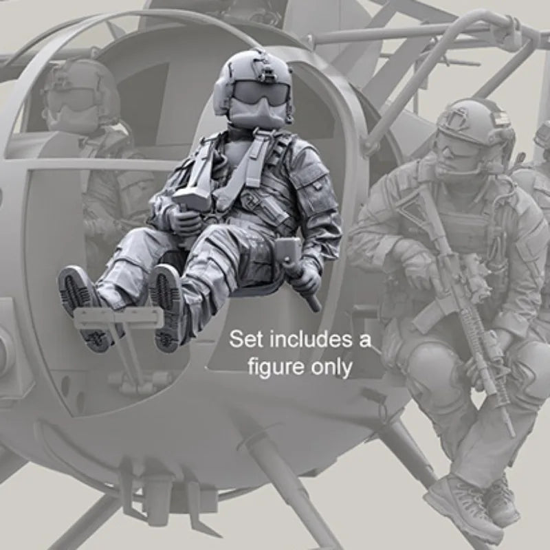 1/35 Modern Blackhawk Pilot, Resin Model Figure Kit, Unassembled and Unpainted