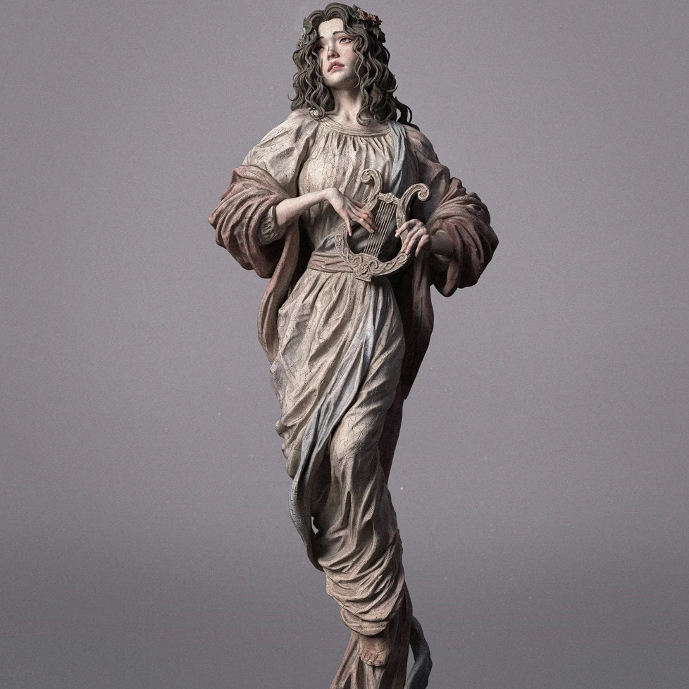 90mm Classical Maiden, Resin Model Figure Kit, Fantasy Theme, Unassembled and Unpainted