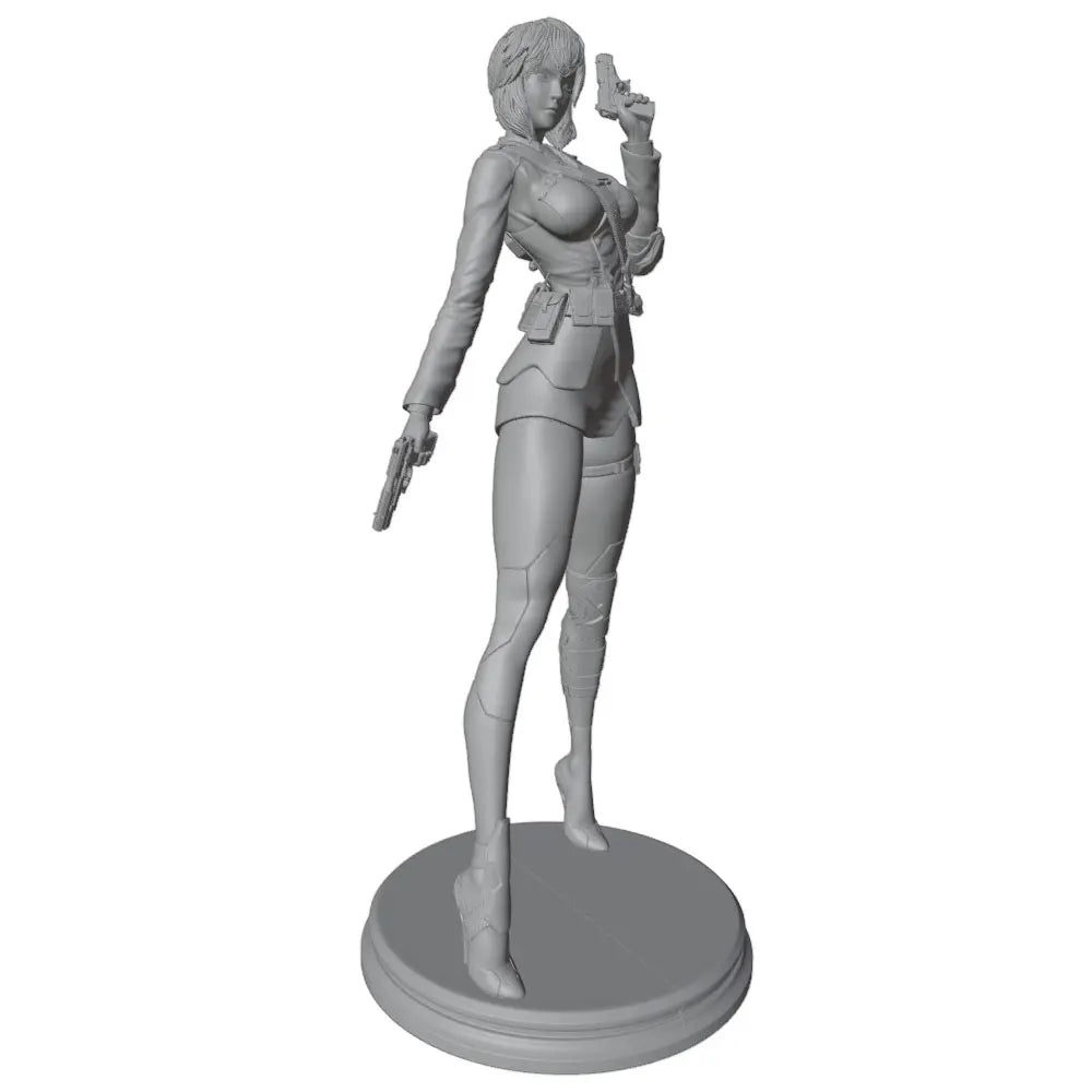 1/24 Female Tactical Operator with Pistols, Resin Model Figure Kit, Anime Theme, Unassembled and Unpainted