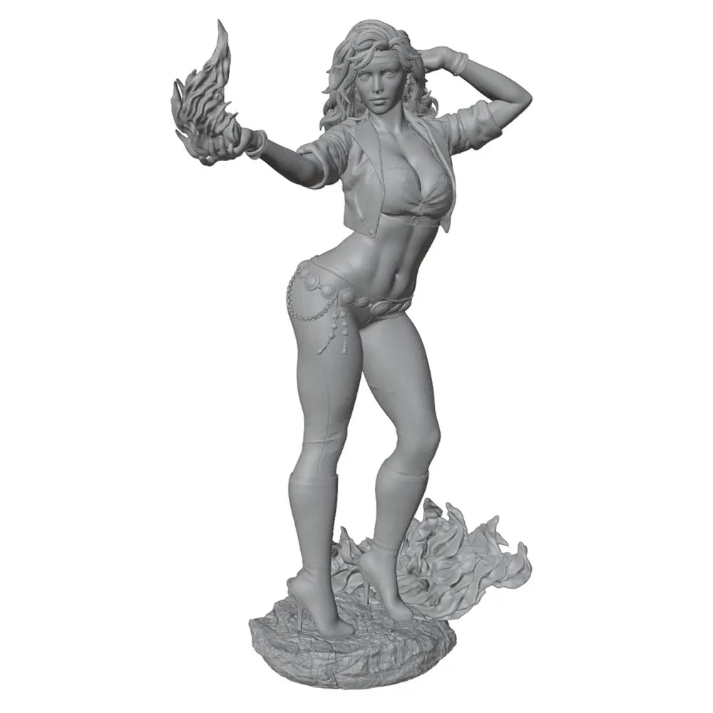 75mm Winged Sorceress, Resin Model Figure Kit, Fantasy Theme, Unassembled and Unpainted