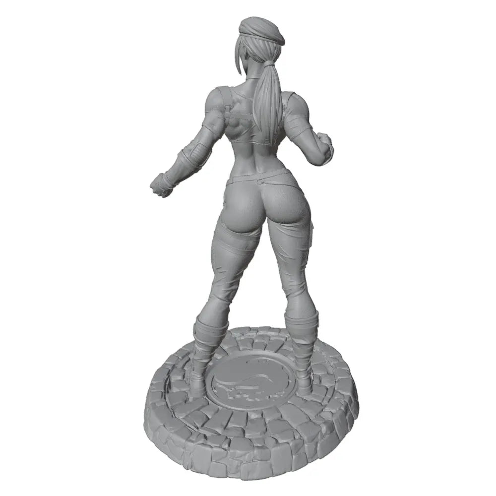 1/24 Blonde Female Sci-Fi Commando with Blaster, Resin Model Figure Kit, Unassembled and Unpainted