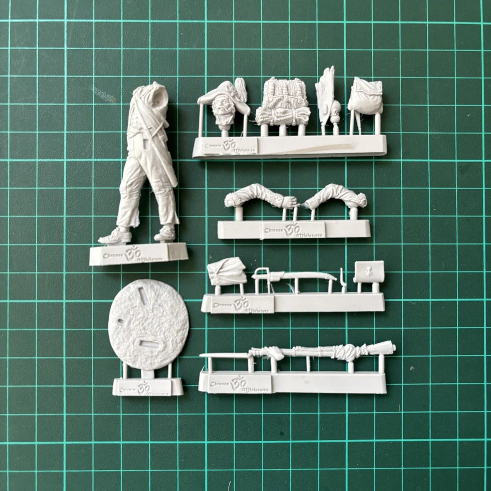 54mm Napoleonic French Grenadier Officer, Resin Model Figure Kit, Unassembled and Unpainted