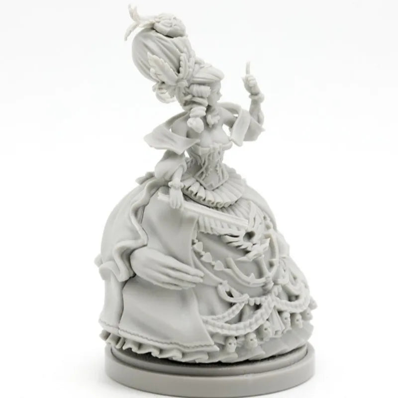 30mm Medieval Fantasy Gothic Female Warrior, Resin Model Figure Kit, Unassembled and Unpainted
