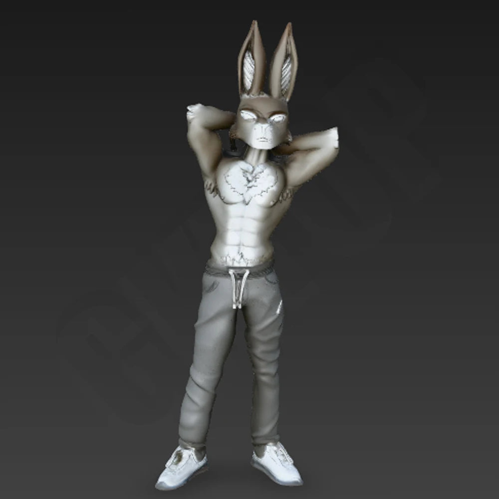 1/24 Anthropomorphic Rabbit, Resin Model Figure Kit, Unassembled and Unpainted