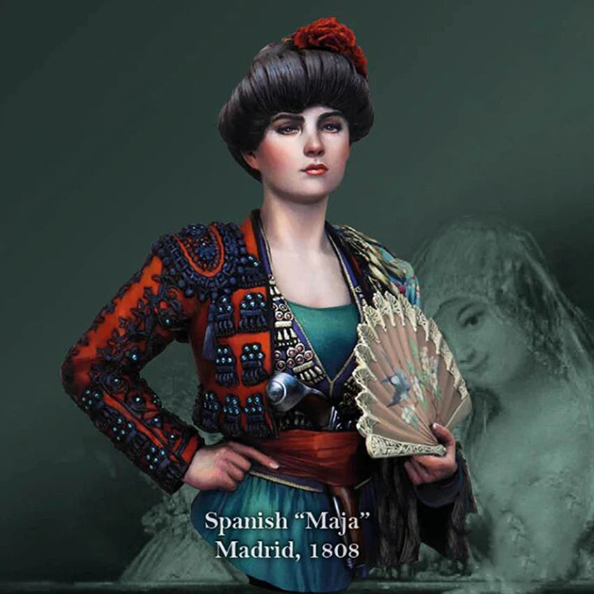 1/10 Napoleonic Spanish Maja, Resin Model Bust Kit, Unassembled and Unpainted
