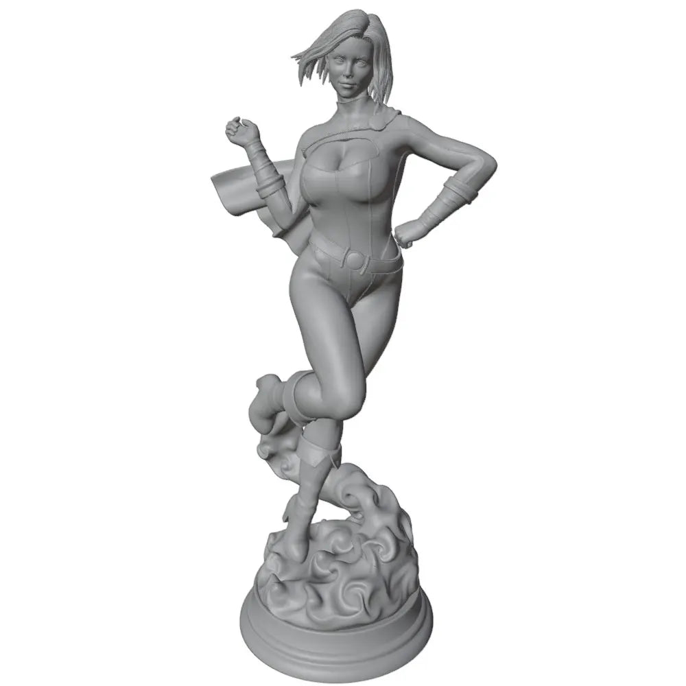 1/24 Female Warrior with Swept Cape and Sword, Resin Model Figure Kit, Fantasy Theme, Unassembled and Unpainted