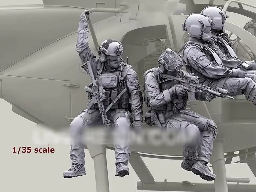1/35 Modern Exoskeleton Assault Troopers, 9 Figures, Resin Model Figure Kit, Unassembled and Unpainted