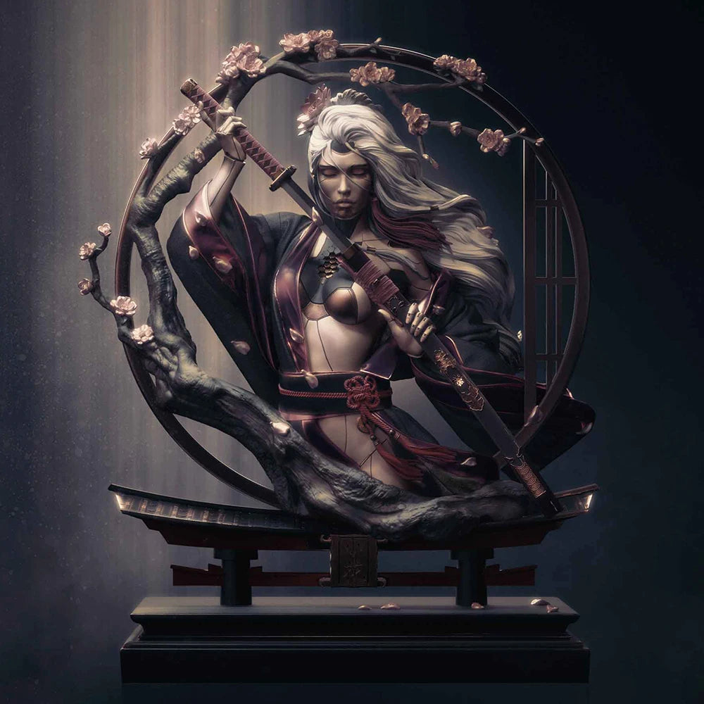 Female Warrior Sorceress, Resin Model Figure Kit, Fantasy Theme, Unassembled and Unpainted