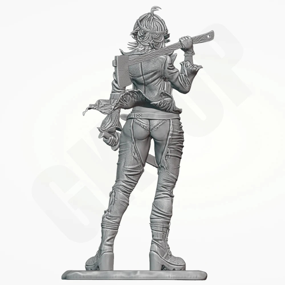 1/24 Female Warrior Dual Blades, Resin Model Figure Kit, Fantasy Theme, Unassembled and Unpainted