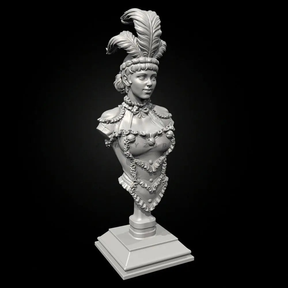 85mm Baroque Female Aristocrat, Resin Model Bust Kit, Historical Theme, Unassembled and Unpainted