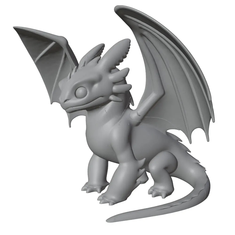 75mm Dragon with Spiraling Horns, Resin Model Figure Kit, Fantasy Theme, Unassembled and Unpainted