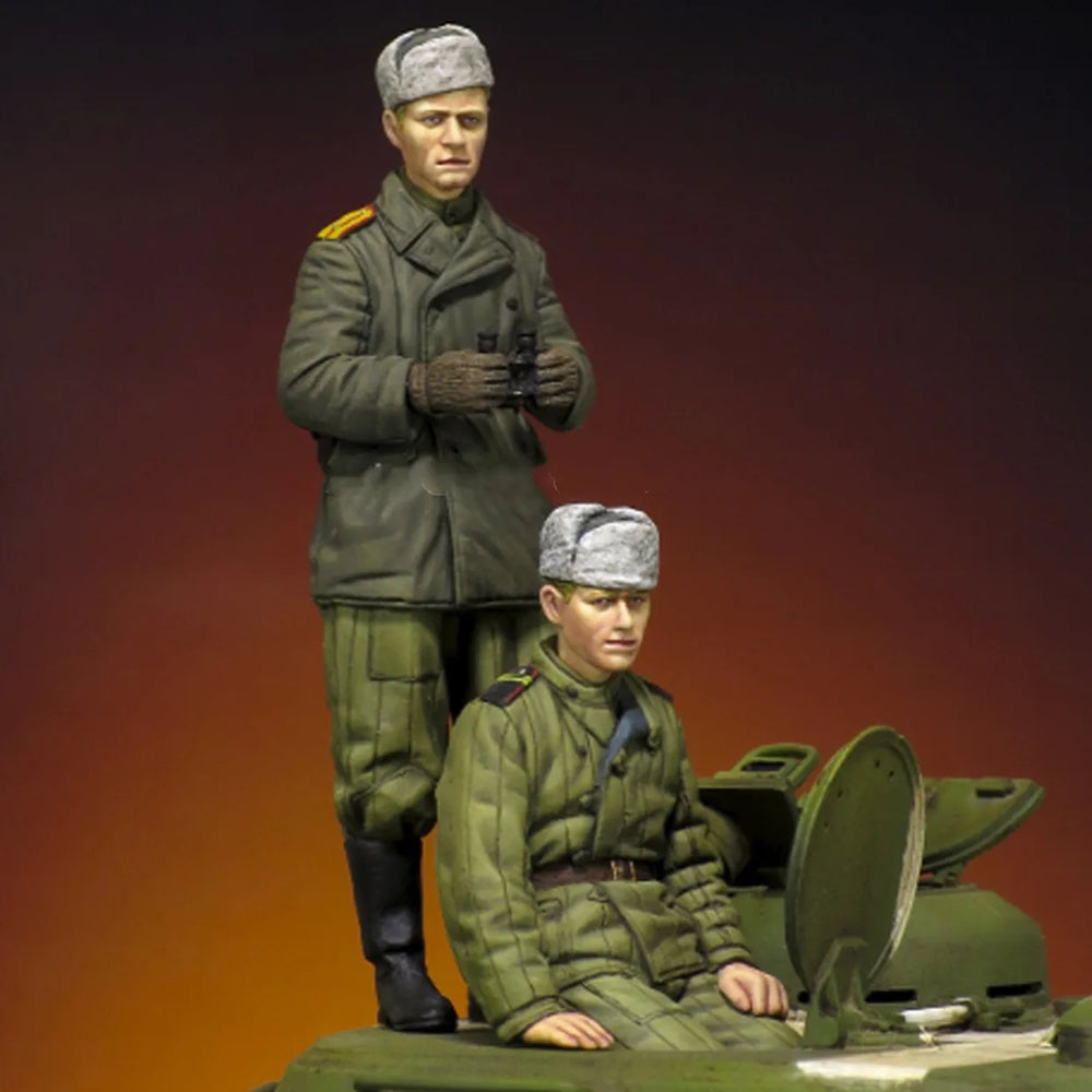1/35 WWI Infantry Officers, 2 Figures, Resin Model Figure Kit, Unassembled and Unpainted