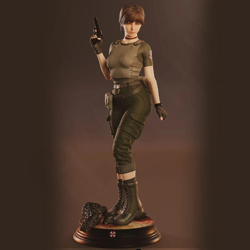 1/24 Modern Female Tactical Commando with Rifle, Resin Model Figure Kit, Unassembled and Unpainted