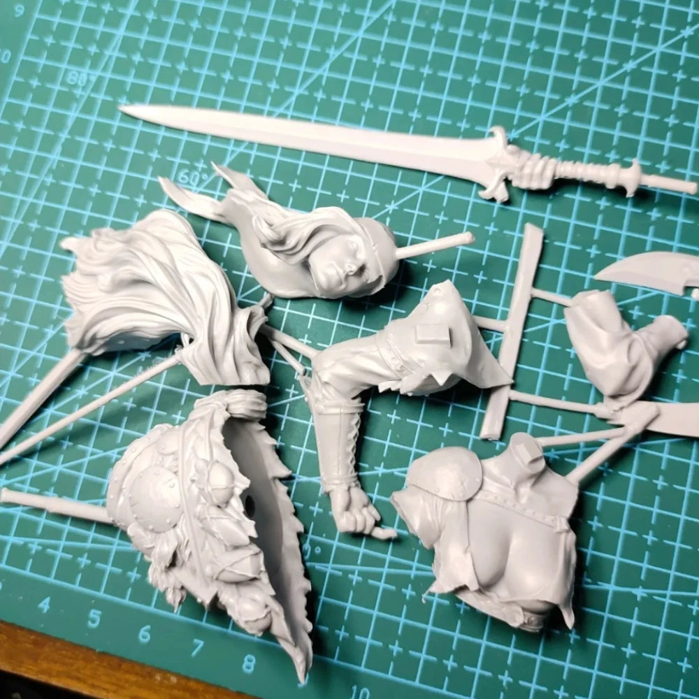1/10 Female Pirate Warrior, Resin Model Figure Kit, Fantasy Theme, Unassembled and Unpainted