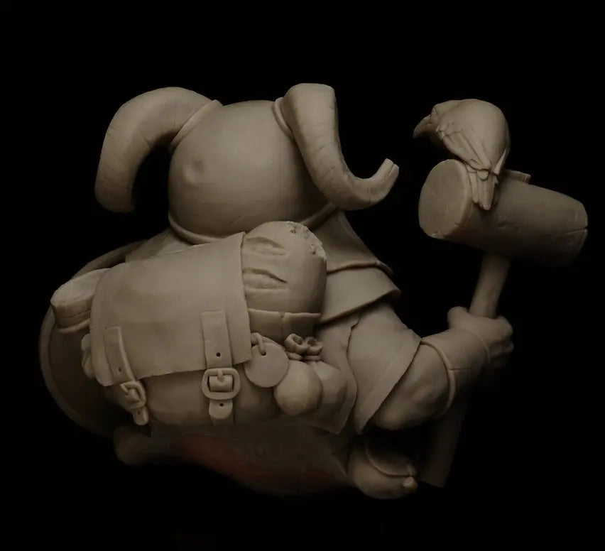 1/12 Dwarf Warrior in Horned Helmet with Axe, Resin Model Bust Kit, Fantasy Theme, Unassembled and Unpainted