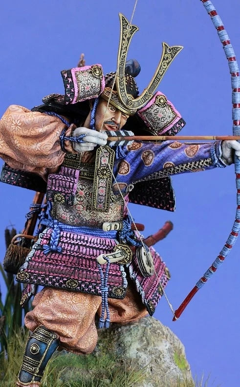 90mm Medieval Japanese Samurai General, Resin Model Figure Kit, Unassembled and Unpainted