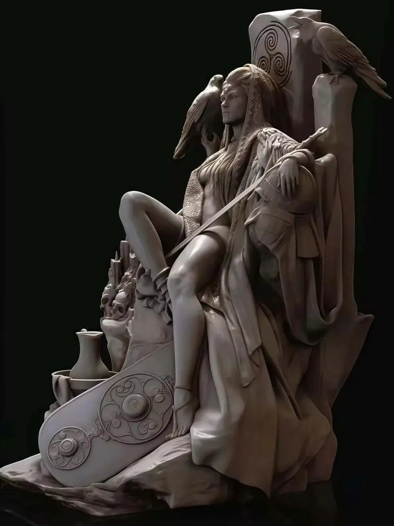 1/24 Dark Fantasy Female Warrior, Resin Model Figure Kit, Fantasy Theme, Unassembled and Unpainted