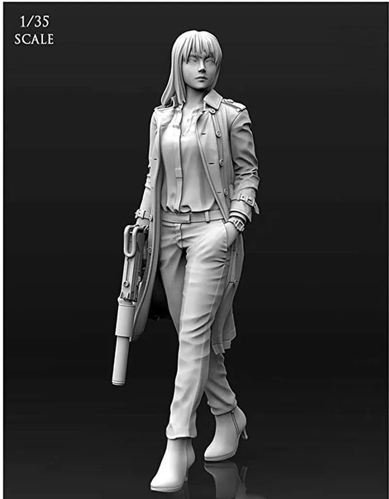 1/35 Modern Female Tactical Agent, Resin Model Figure Kit, Unassembled and Unpainted
