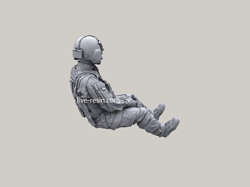 1/35 Modern Special Forces Operator Exiting Helicopter with Thermal Head, Resin Model Figure Kit, Unassembled and Unpainted