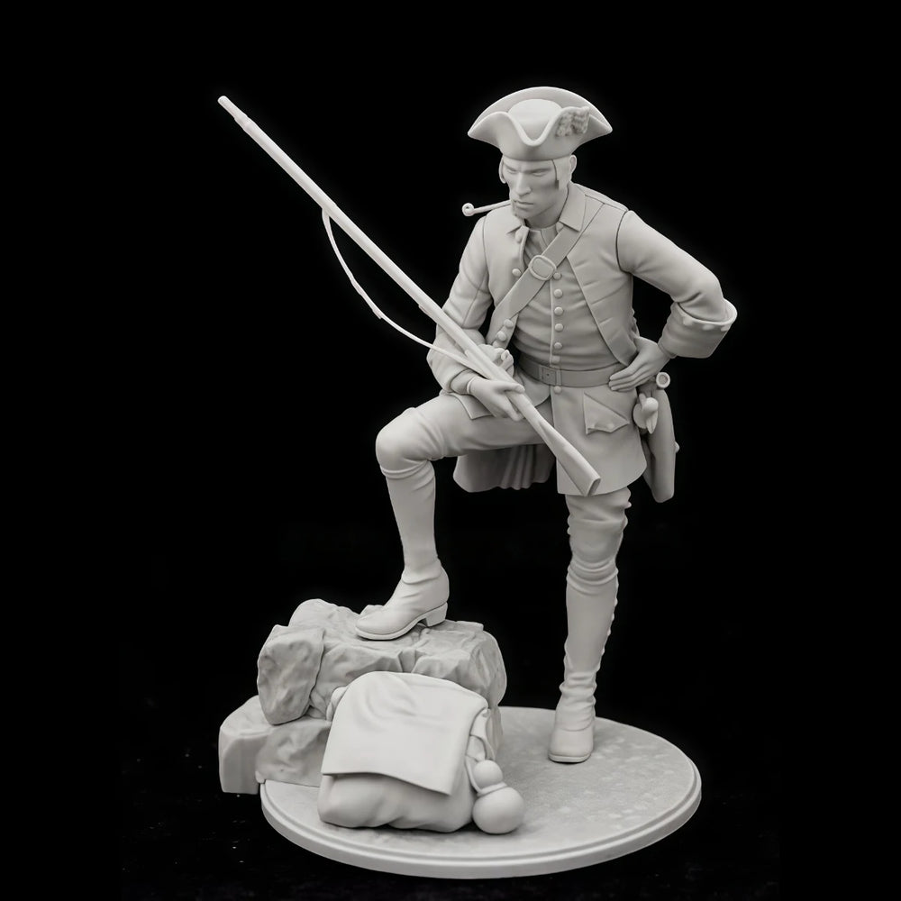 54mm Napoleonic French Infantry with Muskets and Swords, Resin Model Figure Kit, Unassembled and Unpainted