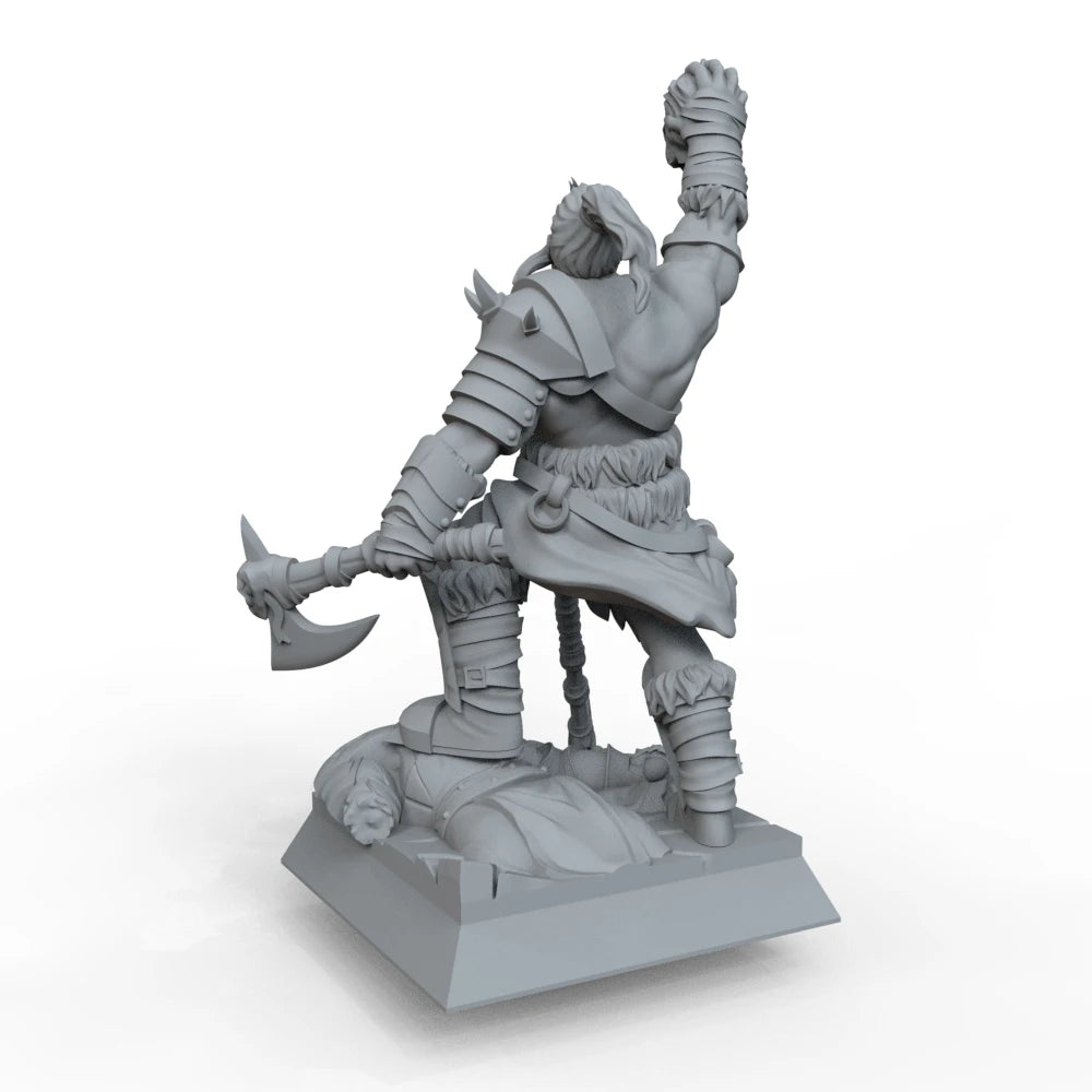 1/35 Warrior Leader, Resin Model Figure Kit, Fantasy Theme, Unassembled and Unpainted