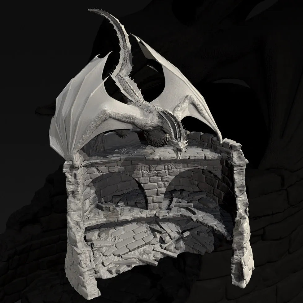 75mm Dragon, Resin Model Bust Kit, Fantasy Theme, Unassembled and Unpainted