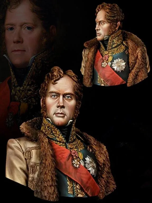 1/9 Napoleonic Military Officer, Resin Model Bust Kit, Unassembled and Unpainted